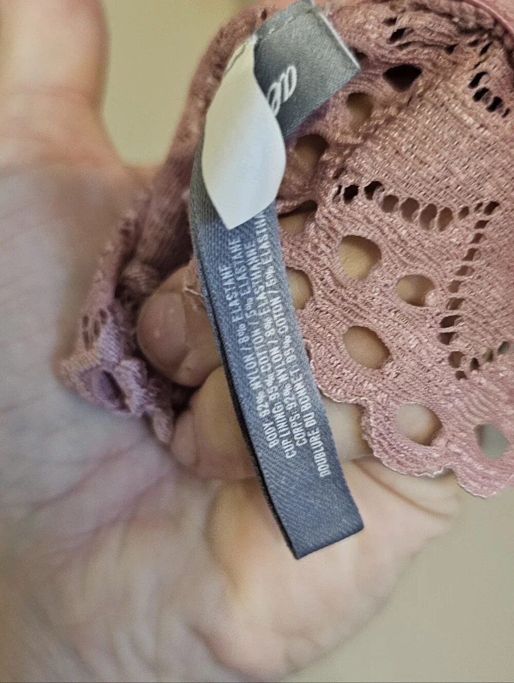 Aerie Pink Lace Racerback Pullover Wireless Bralette Bra Size XL
